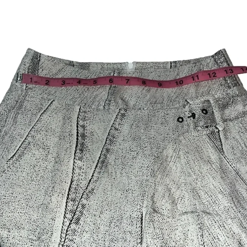 Rare 100% silk skirt snake print skirt Colovos lined faux wrap skirt‎ pockets 2